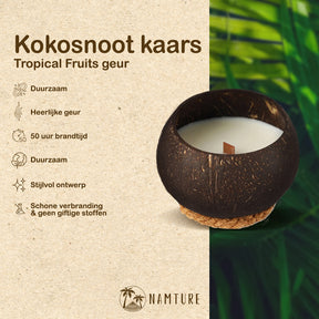 Kokosnoot Kaars - Tropical Fruits