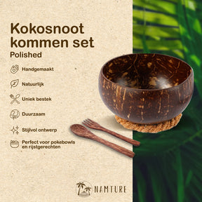 Kokosnoot Kom Set - Jumbo - Polished - NAMTURE